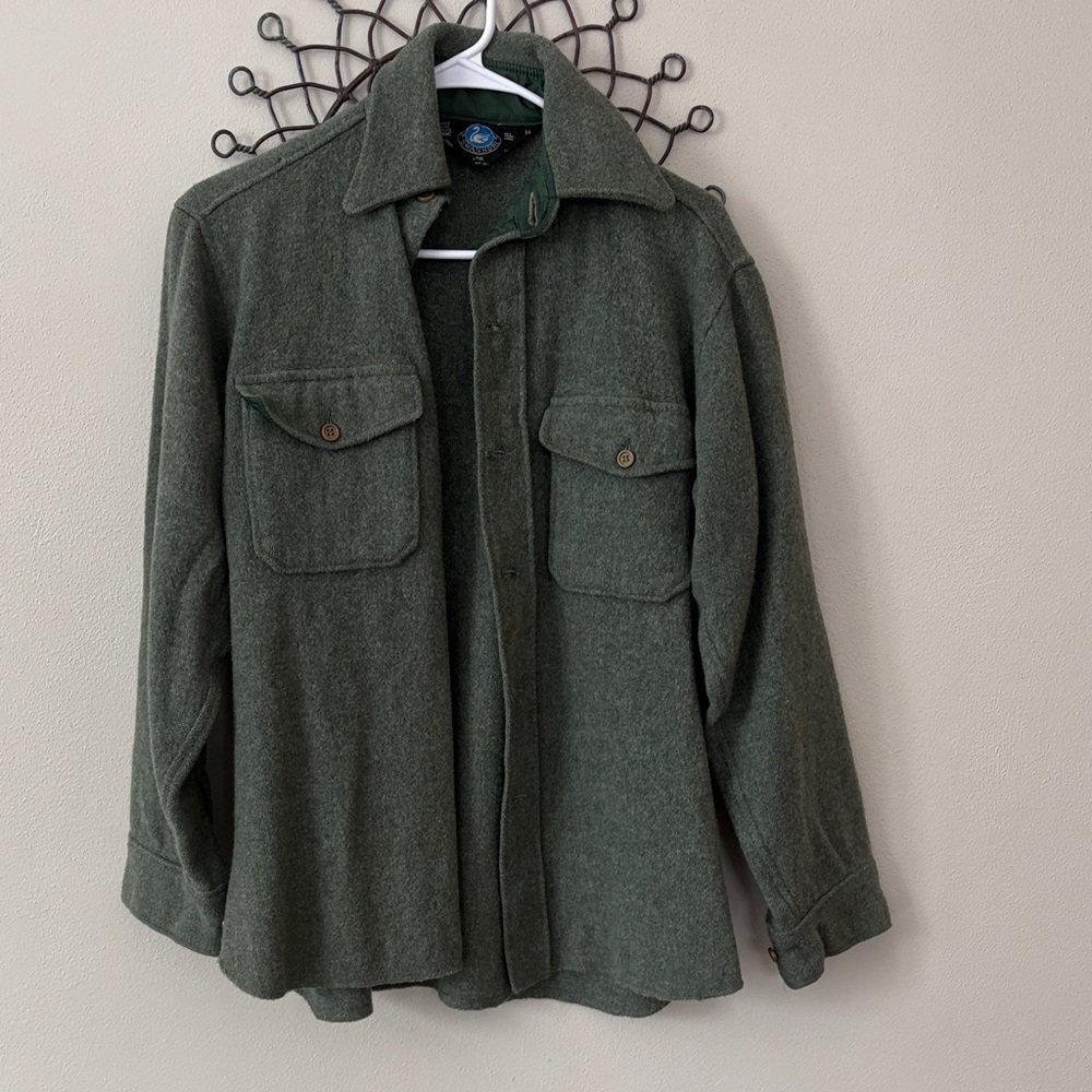 Vintage wool shirt jacket